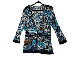 Alberto Makali Cardigan Top Women's XL Long Sleeve‎ Stretchy Beach Bohemian